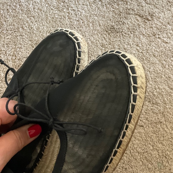 Loeffler Randall Black Mesh Espadrille Flats - Picture 7 of 10